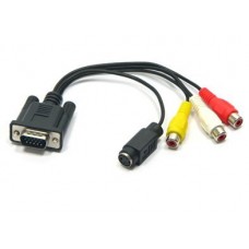VGA to S-Video AV RCA TV Converter Cable Adapter